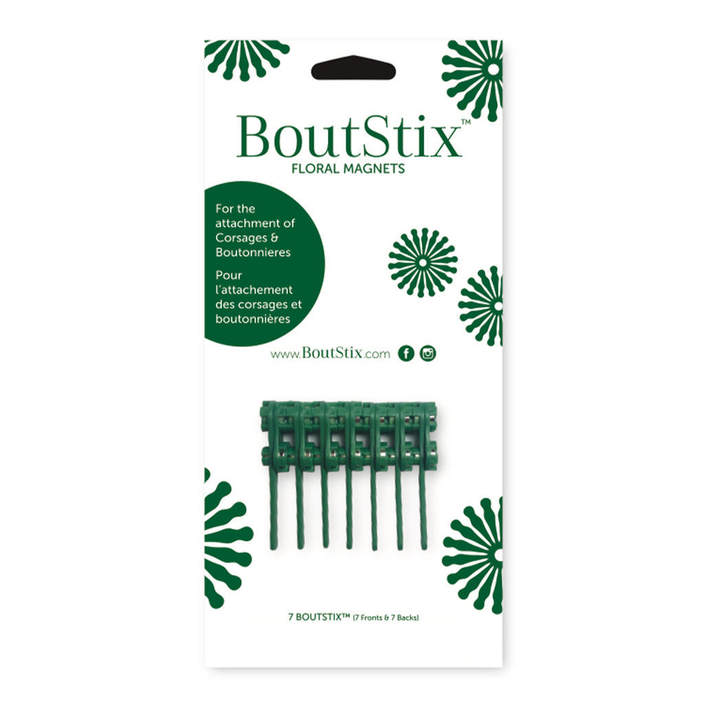 Boutstix Premium Floral Magnets - Pack of 7 - Corsage and Boutonniere  Magnetic Holder
